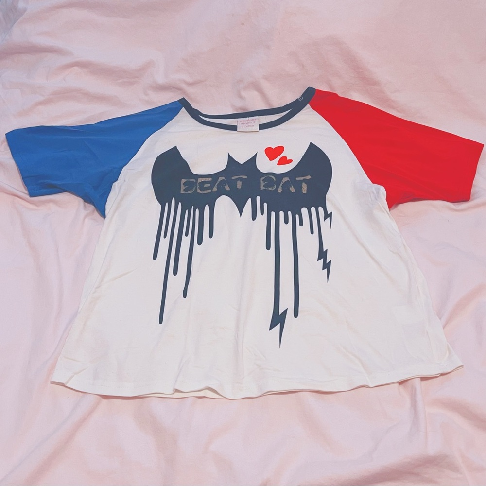 Harajuku Kawaii Japanese Fashion Batman Harley Quinn Cute Graphic Tee